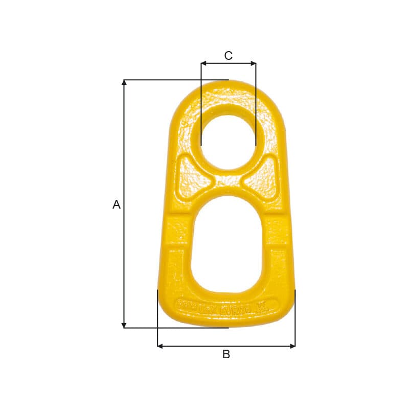 Recessed rings — High tensile steel — manufacturer dimension drawing
