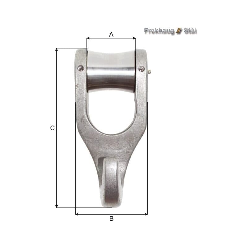 Choker hooks — Stainless steel — manufacturer dimension drawing