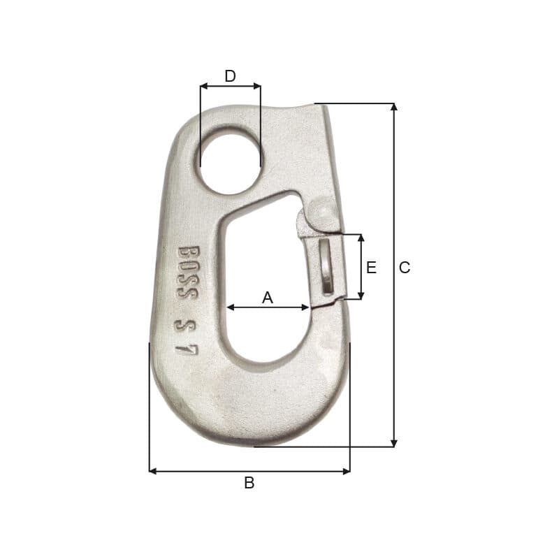 Hooks — Stainless steel — manufacturer dimension drawing