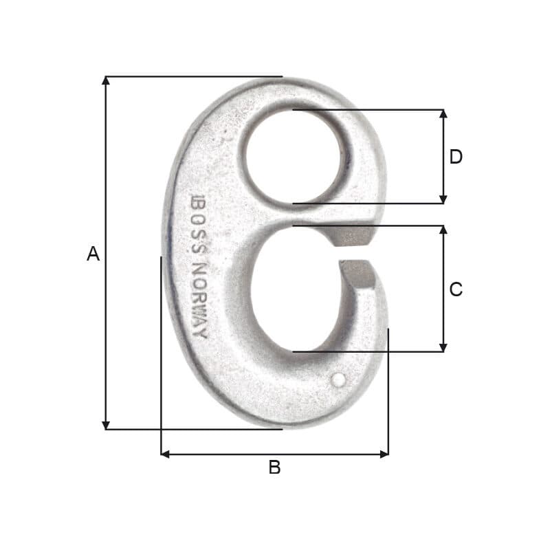 Links — Stainless steel — manufacturer dimension drawing
