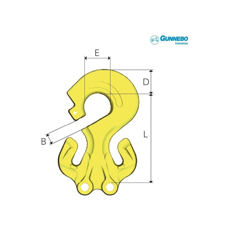 C-Grabs CGD — For use with master links — manufacturer dimension drawing