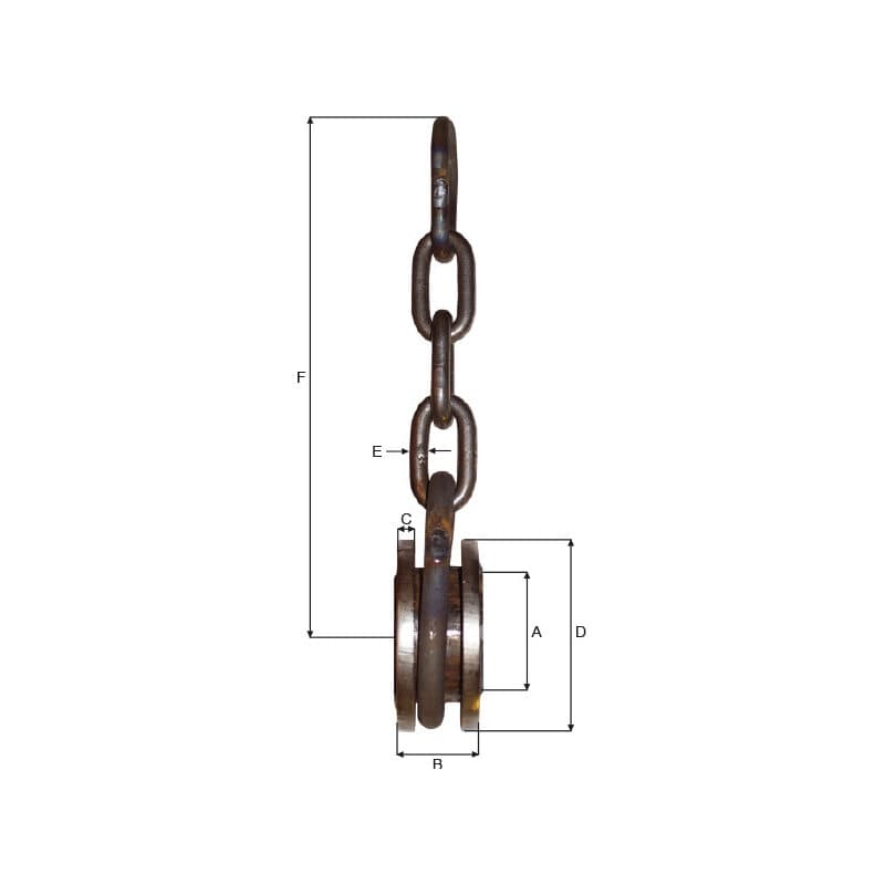 Chain toggles — Heavy type — manufacturer dimension drawing