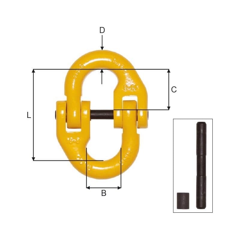 CO-Connectors — Yellow painted — manufacturer dimension drawing
