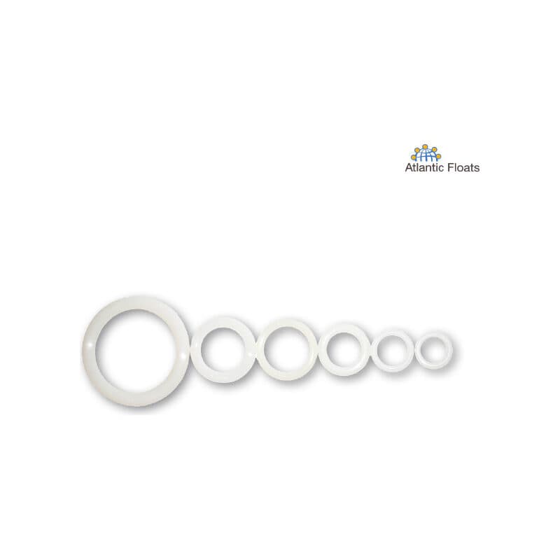 Codend rings — Nylon, White — manufacturer dimension drawing