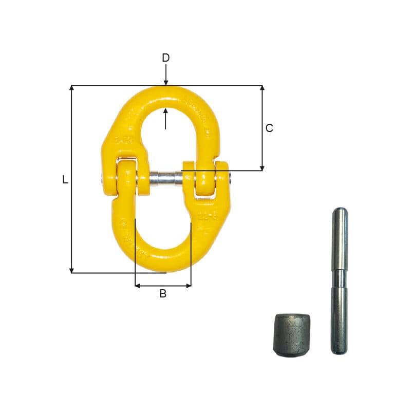 COX-Connectors — Yellow painted — manufacturer dimension drawing