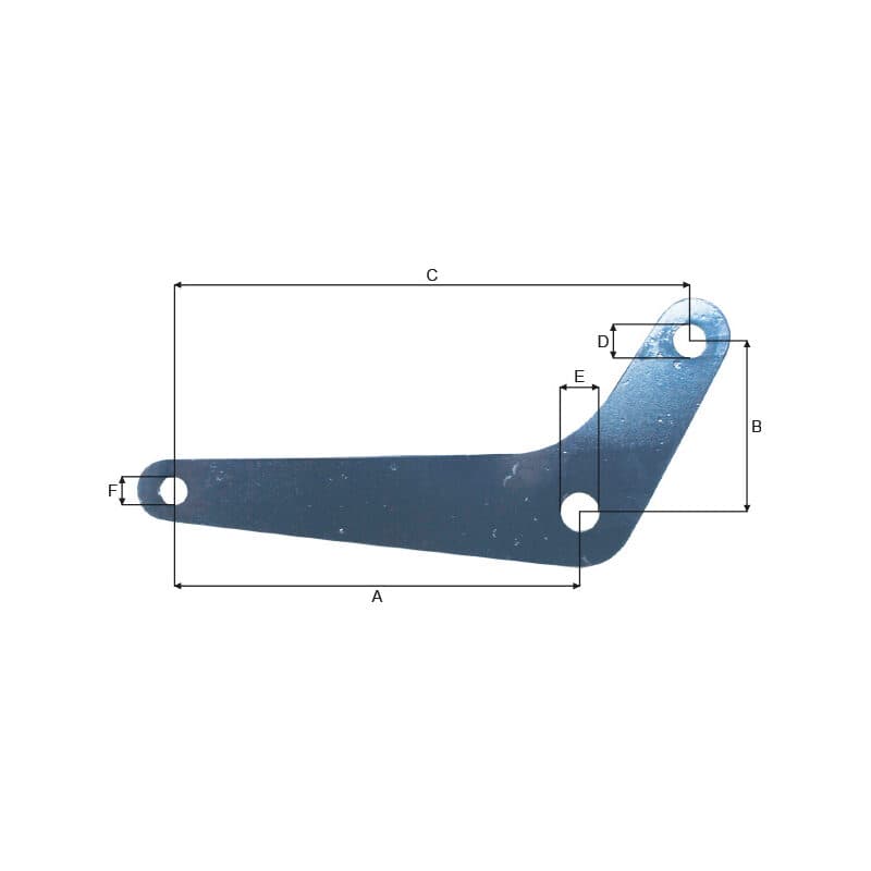 Danleno arms — manufacturer dimension drawing
