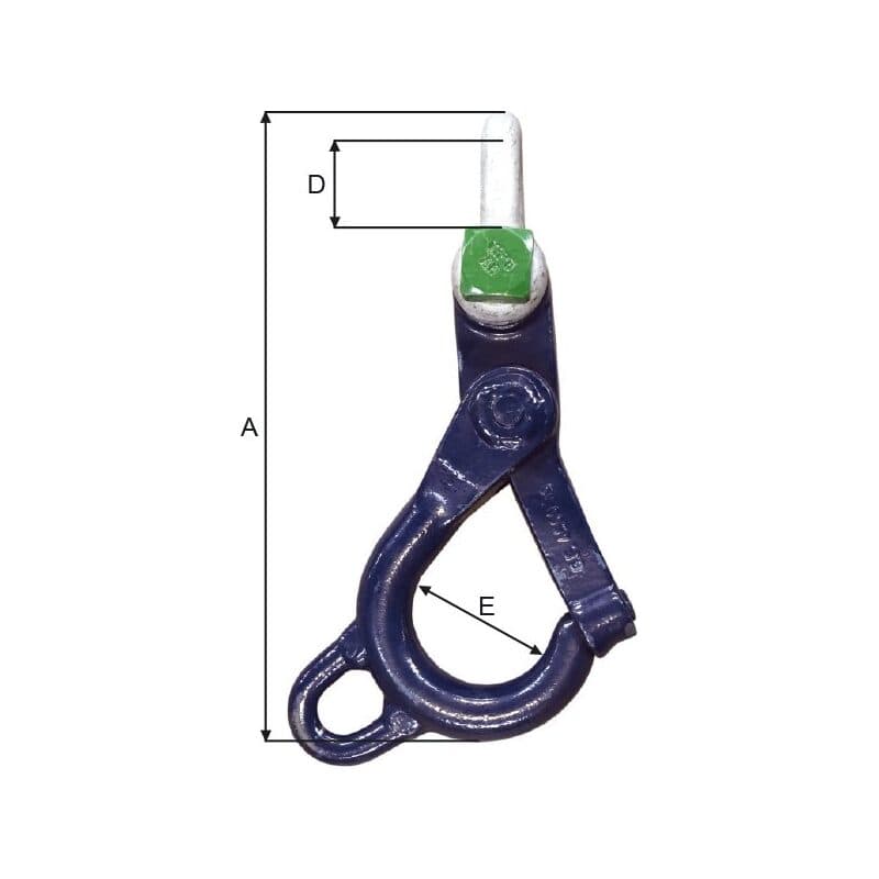 Gilson hooks — Blue painted — manufacturer dimension drawing