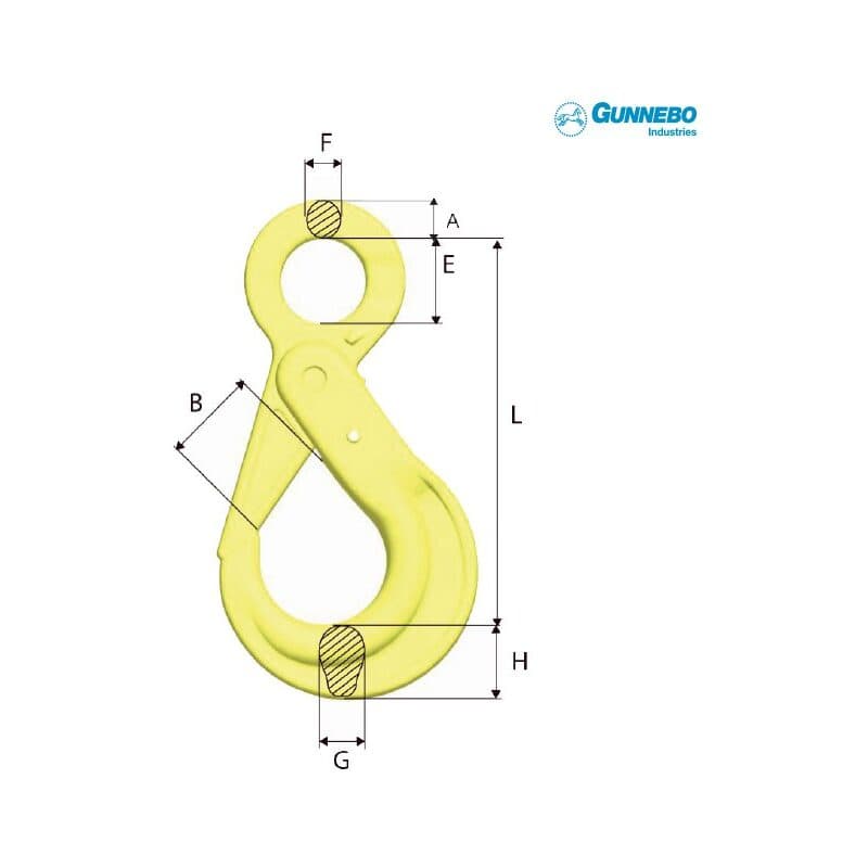 Safety hooks BK — manufacturer dimension drawing