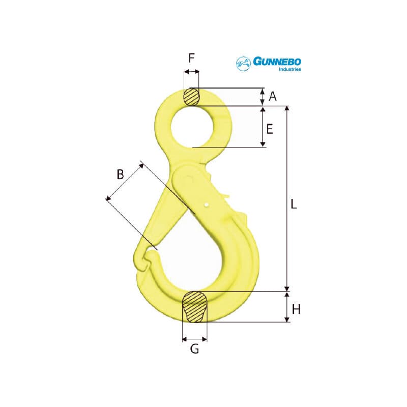 Safety hooks OBK — manufacturer dimension drawing
