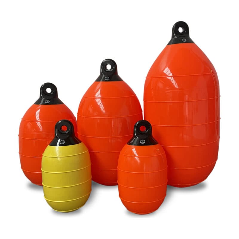 Inflatable low resistance marker buoys — manufacturer dimension drawing