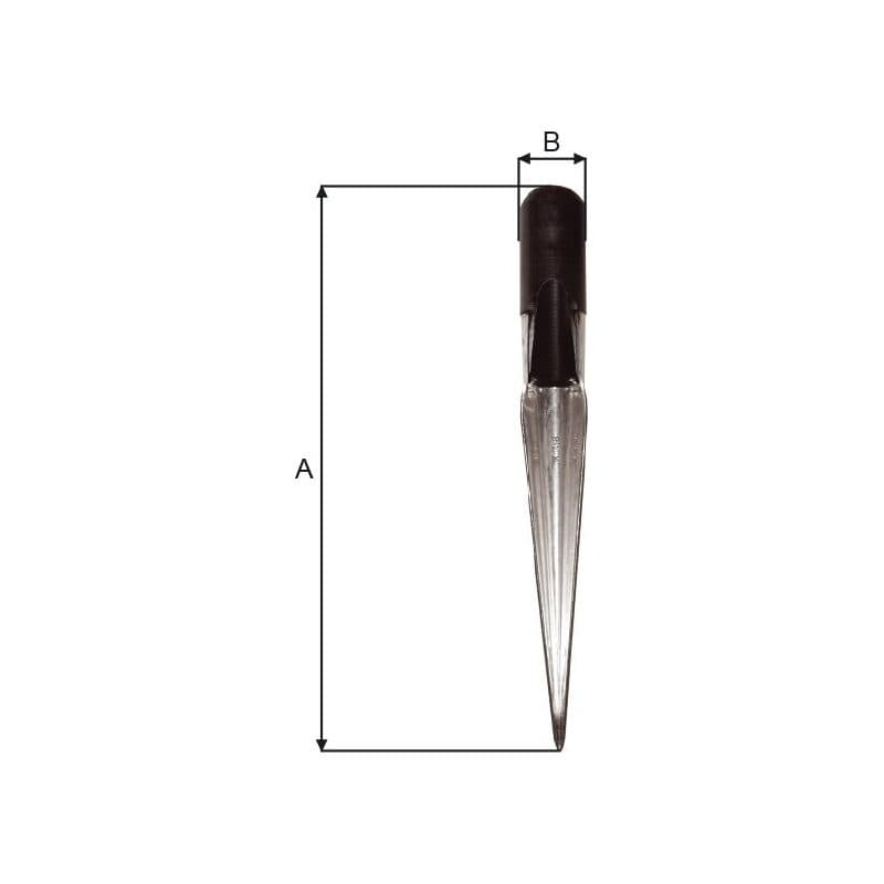 Marlin spikes for fiber rope — Stainless steel (EM305SS–EM385SS) — manufacturer dimension drawing