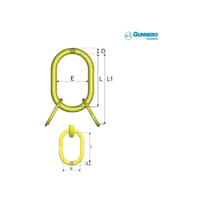 Master links with Sublinks MT — manufacturer dimension drawing