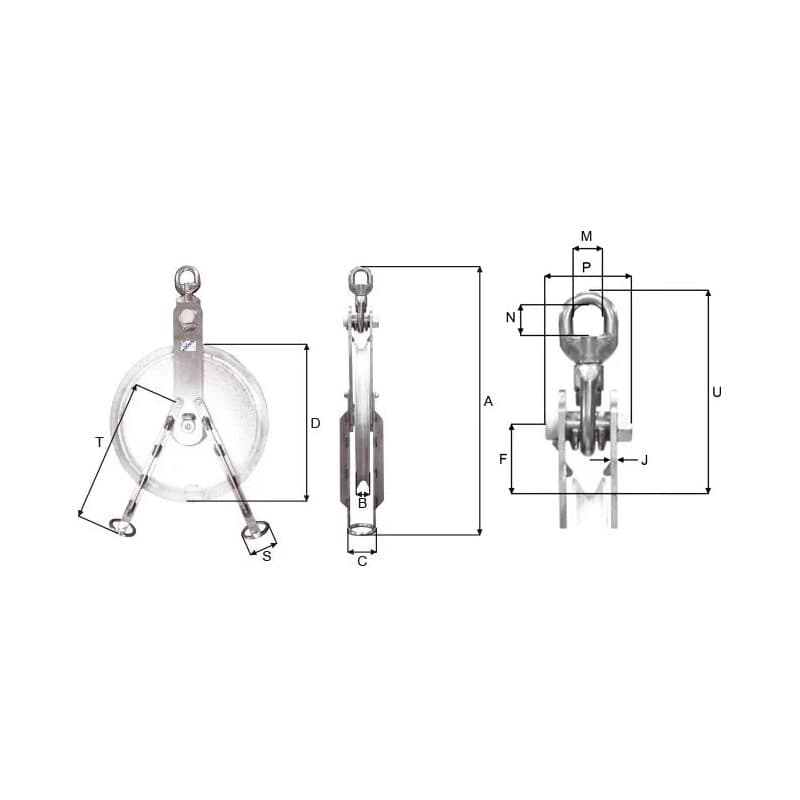 Netsounder blocks (KT300NET-1NY–KT500NET-1ST) — manufacturer dimension drawing