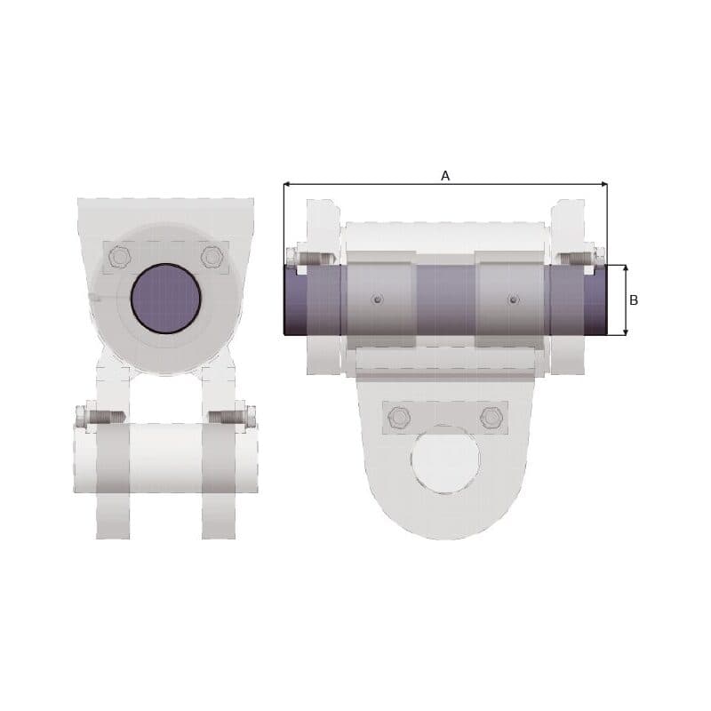 Pins for hinge suspension — Stainless steel — manufacturer dimension drawing
