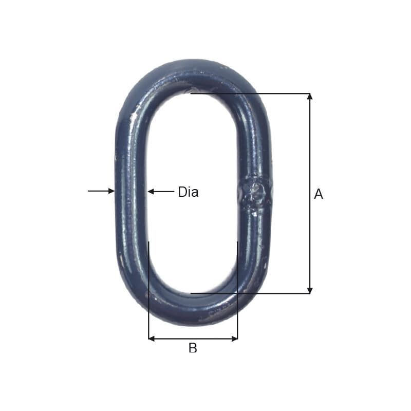 Rings — Oval, Steel, Blue painted — manufacturer dimension drawing