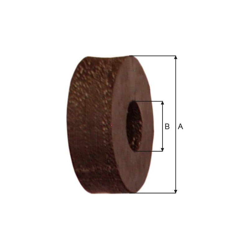 Rubber discs — manufacturer dimension drawing