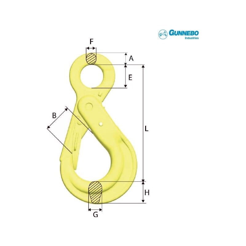 Safety hooks BKD — manufacturer dimension drawing