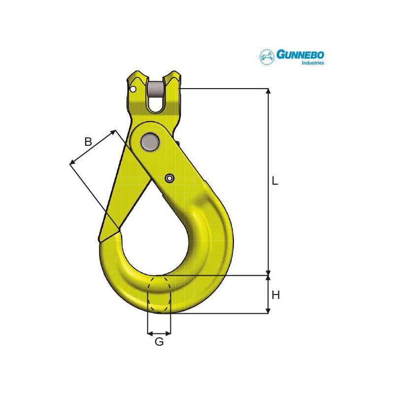 Safety hooks BKG — manufacturer dimension drawing