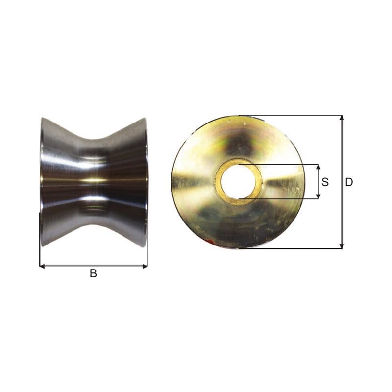 Sheaves — Bronze bushing (SKS110-0–SKS215-0) — manufacturer dimension drawing