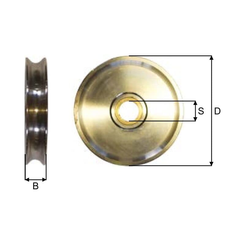 Sheaves — Bronze bushing (SKS2-0–SKS6-0) — manufacturer dimension drawing