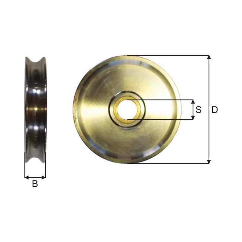 Sheaves — Bronze bushing (SKSW1-0–SKSW3-0) — manufacturer dimension drawing