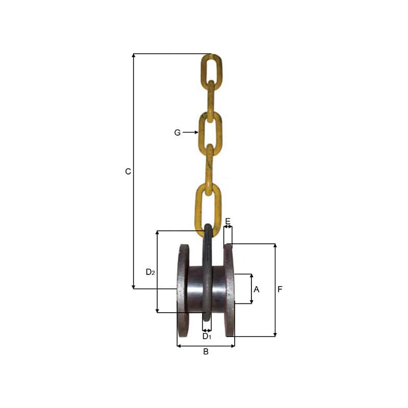Spacers — Steel, Heavy type — manufacturer dimension drawing