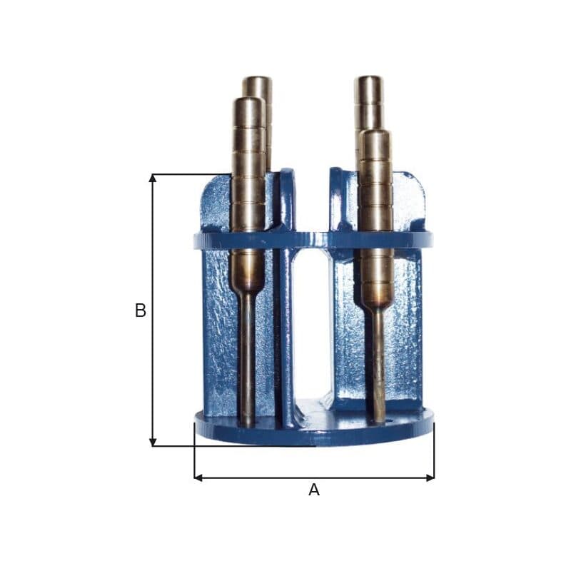 Tool with punches — For connectors — manufacturer dimension drawing