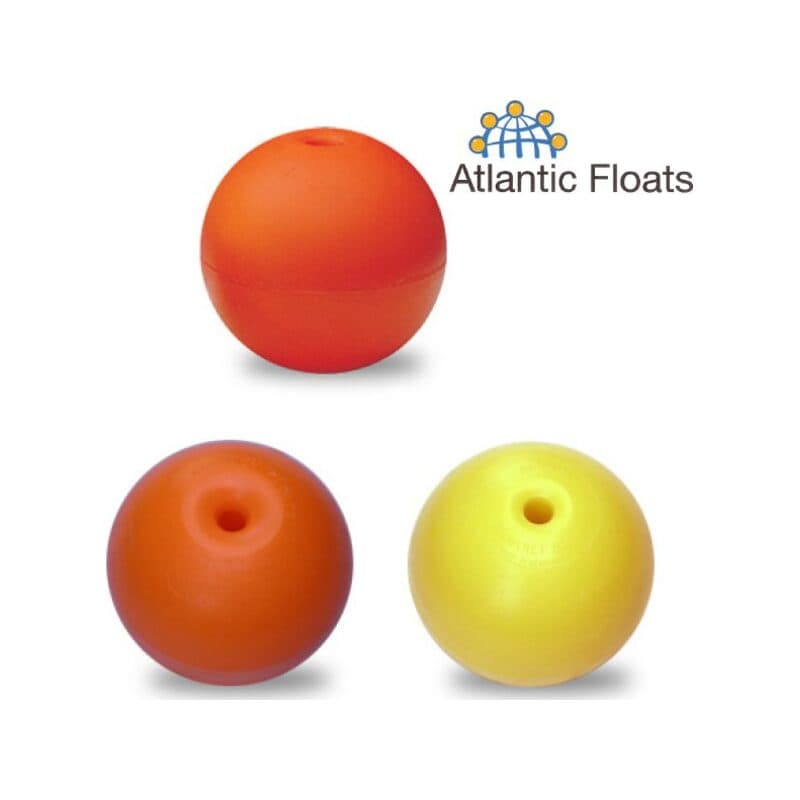 Trawlfloats with centerhole — manufacturer dimension drawing