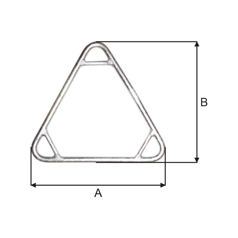 Triangles — Steel, Galvanized — manufacturer dimension drawing