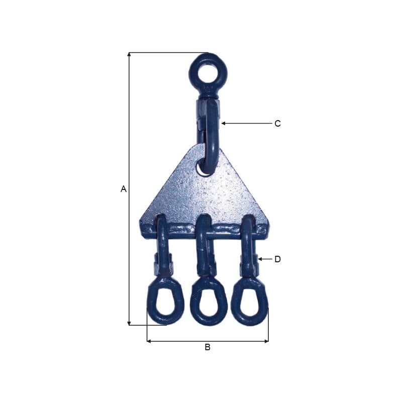 Triangles with swivels (E4-250–E4-300) — manufacturer dimension drawing