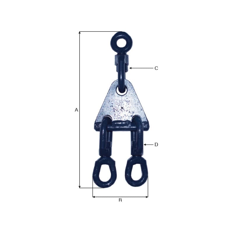 Triangles with swivels (E4-100–E4-130) — manufacturer dimension drawing